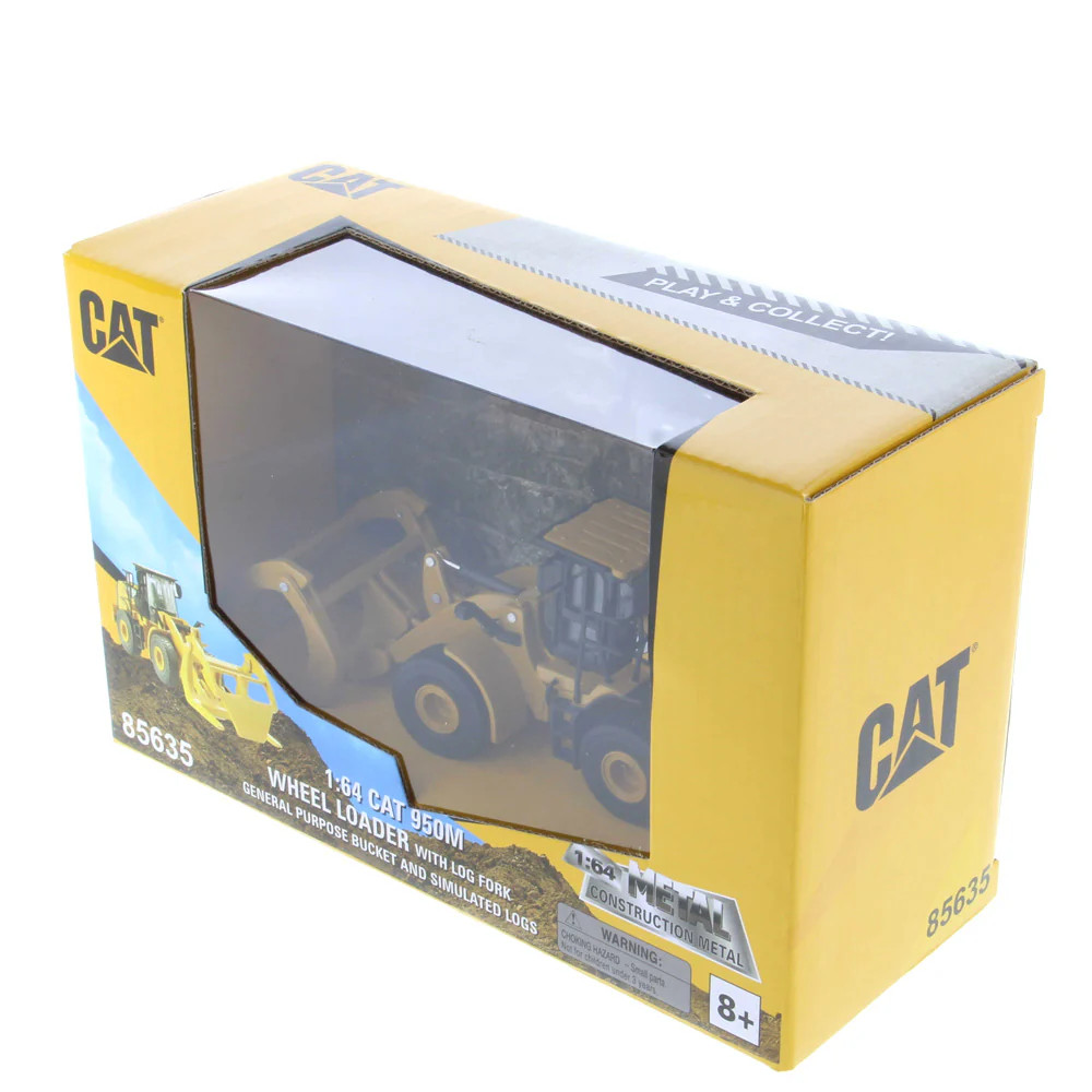Caterpillar Cat 950M Wheel Loader Log Fork 1:64 Scale Diecast Masters 85635