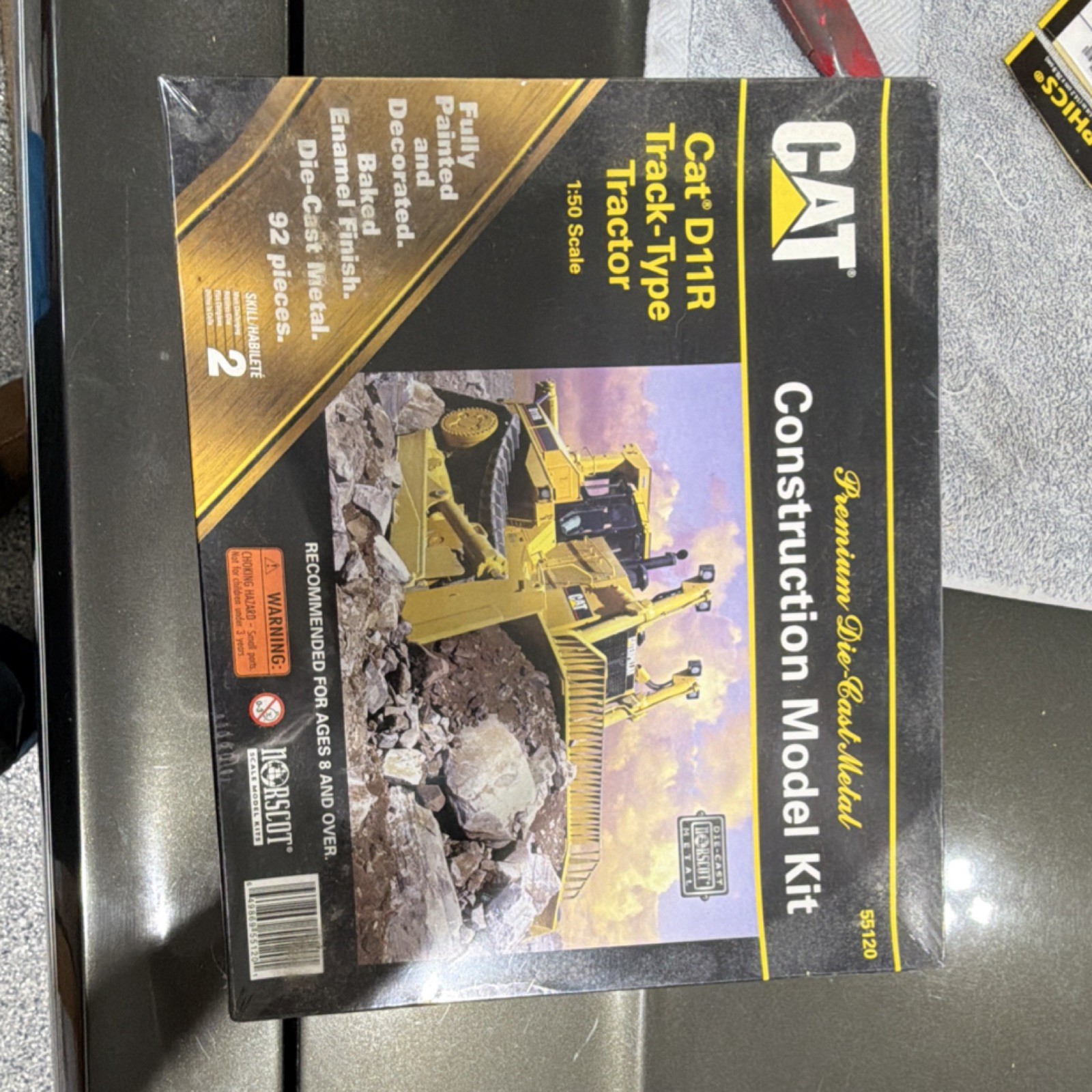 Norscot CAT D11R Track-Type Tractor 1:50 Die-Cast Model Fully Painted Yellow