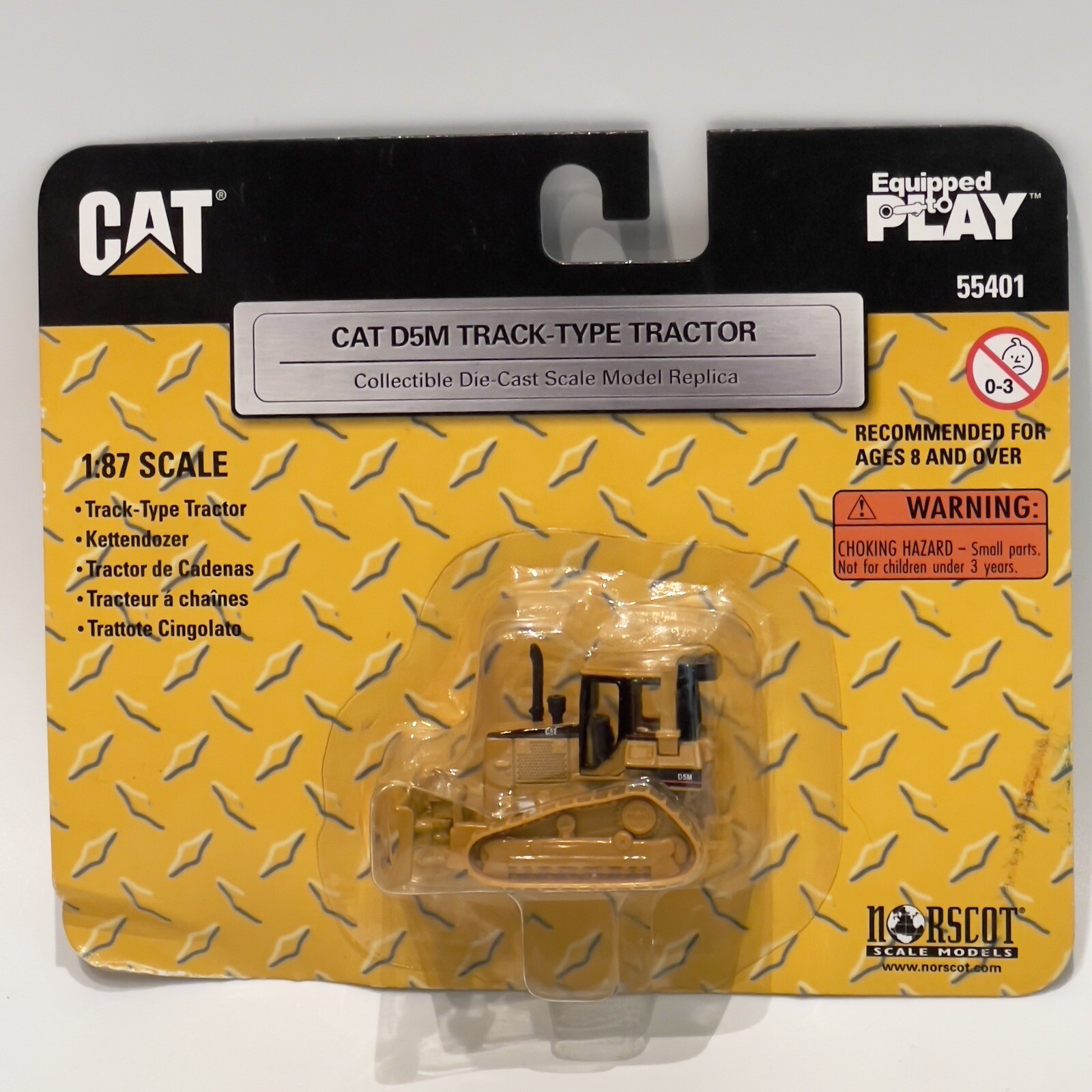 Diecast Norscot Die-Cast 1/87 HO Scale CAT D5M Track-Type Tractor 55401 NEW RARE