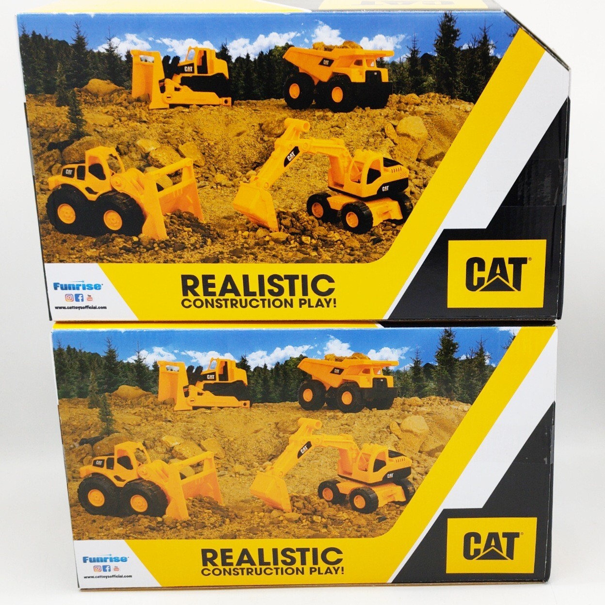 Cat Construction Fleet Toy Dump Truck & Loader Yellow Tough Funrise