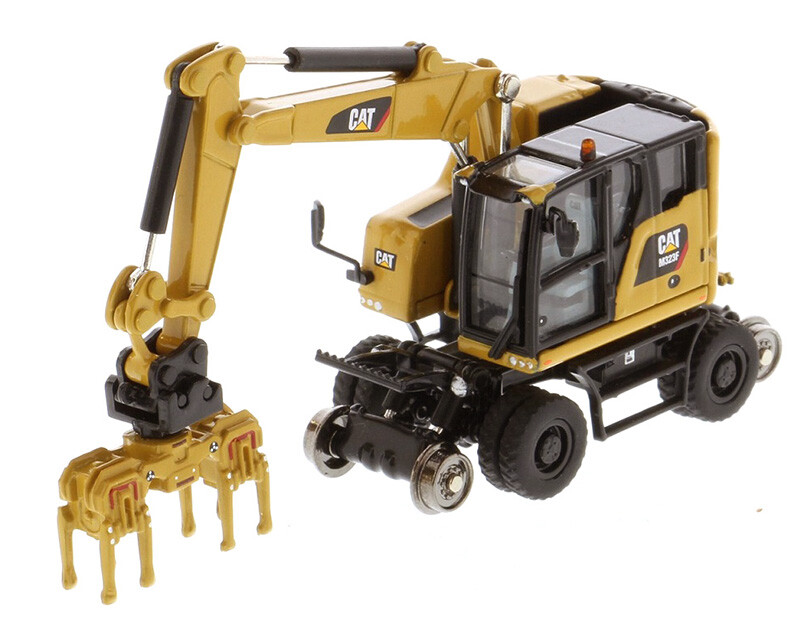 1:87 DM M323F Railroad Wheeled Excavator Construction Equipment Diecast Model