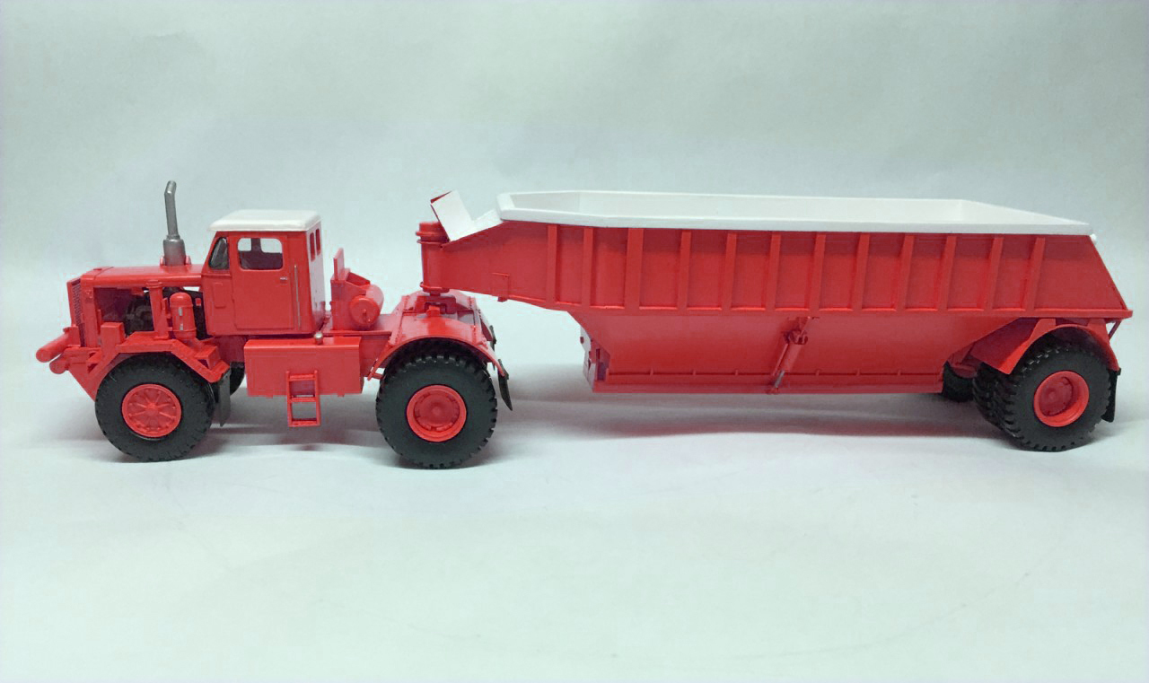 Resin 1/50 KW Dart 50 BDT / Bottom Trailer – RED COLOUR -Ready Made Resin Model