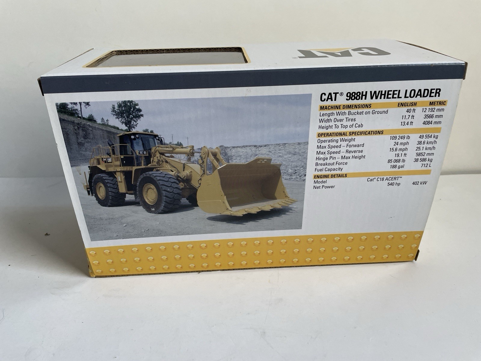Cat Caterpillar 988H Wheel Loader 1/64 Metal Toy