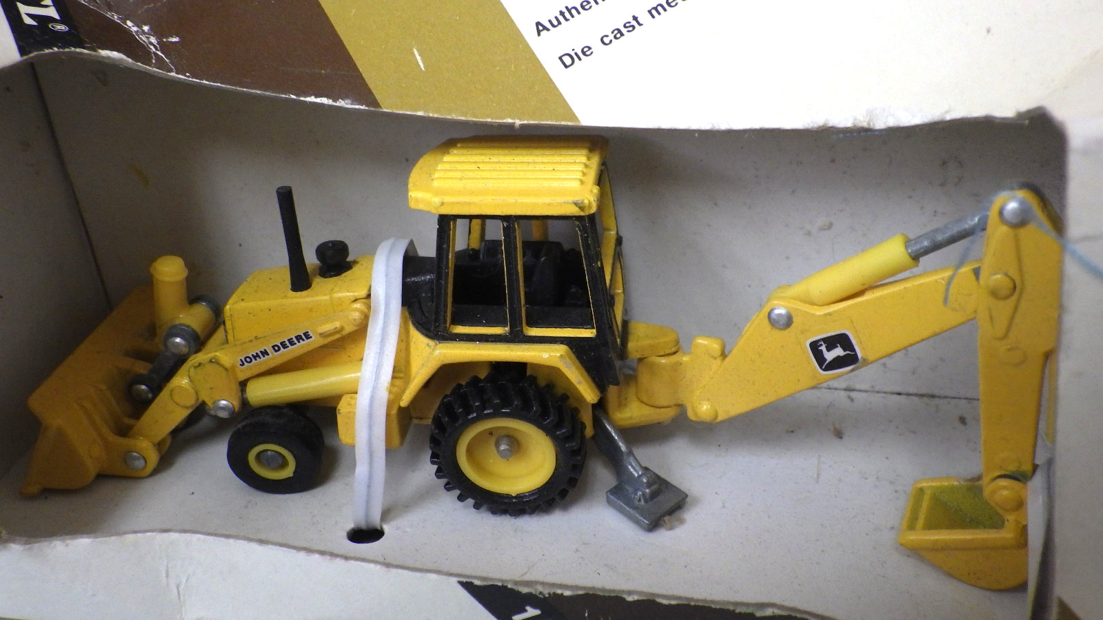 Vtg Ertl #5521 JOHN DEERE Backhoe / Loader 1/64 in Box NIB * Construction