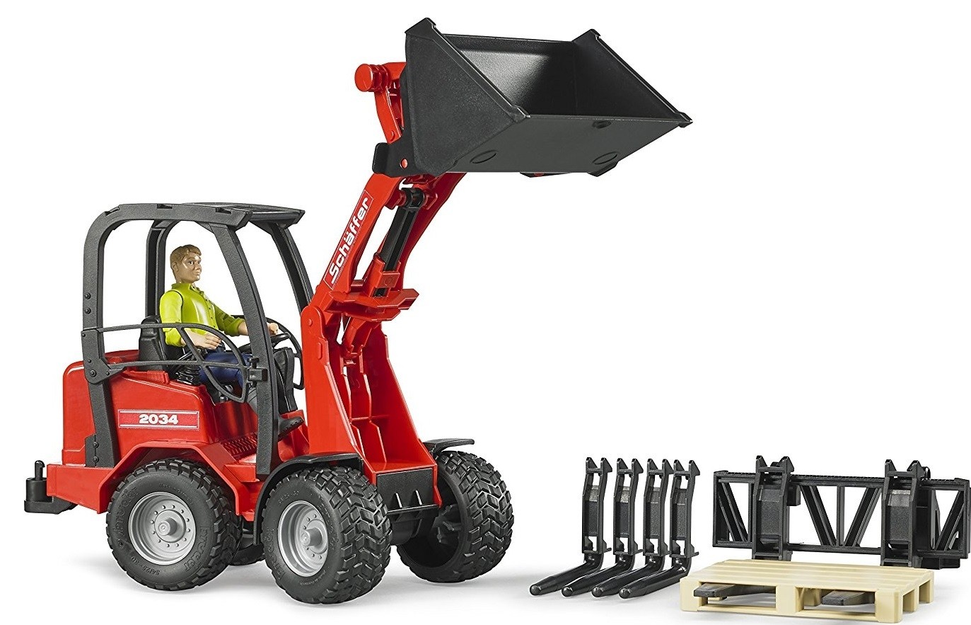 BRUDER – SCHAFFER loader with character and accessories – 1/16 – BRU2191
