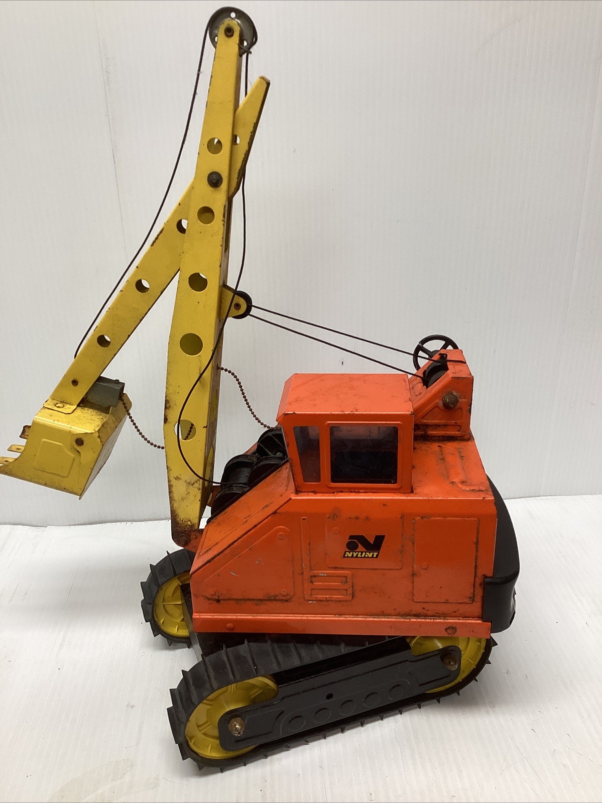 Vintage Rare Nylint Steam Shovel Excavator Crane Pressed Metal Toy~ 1960’s~As-Is