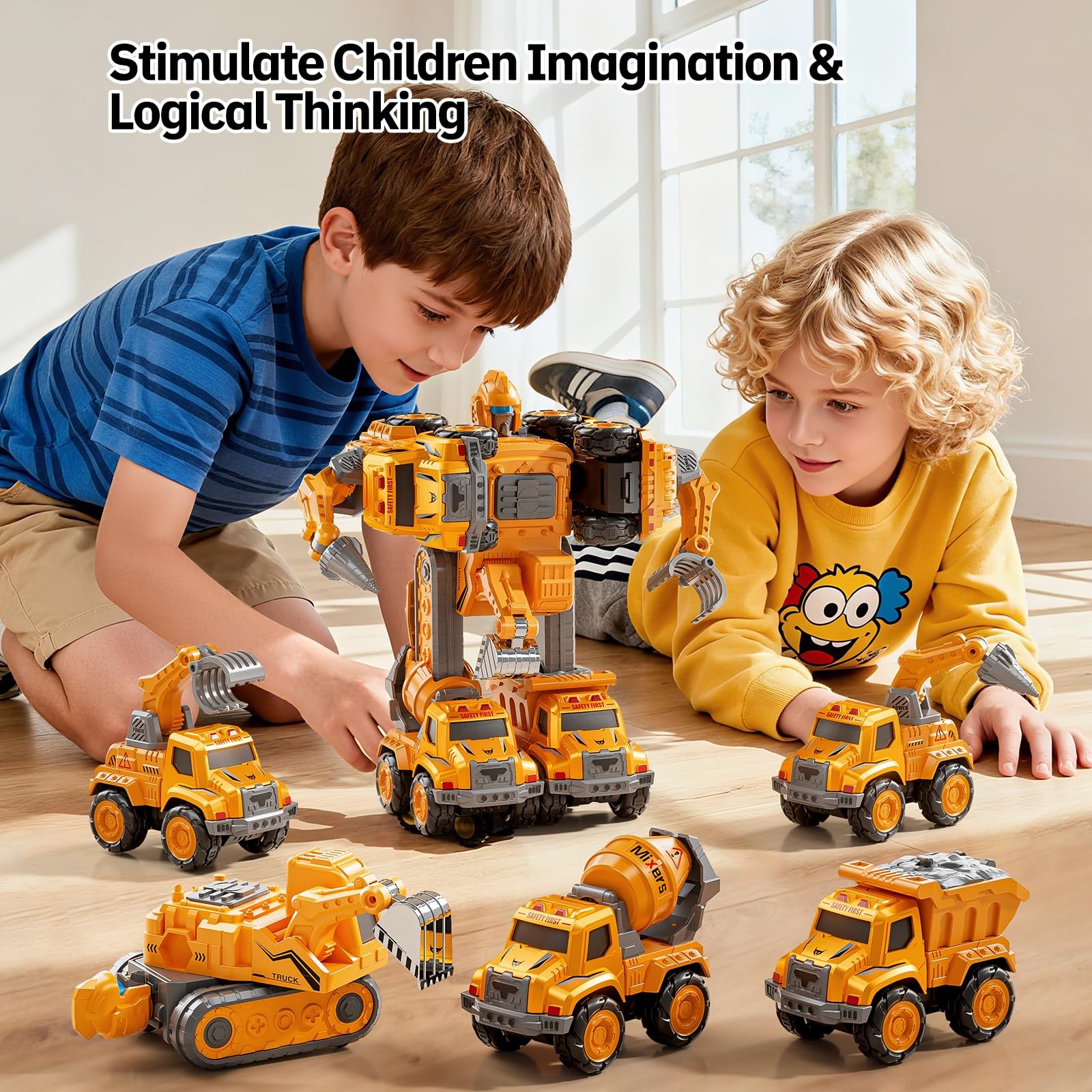 Transform Toys for Boys 46, 5 in 1 Take Apart Toys for Boys 35, Construction …