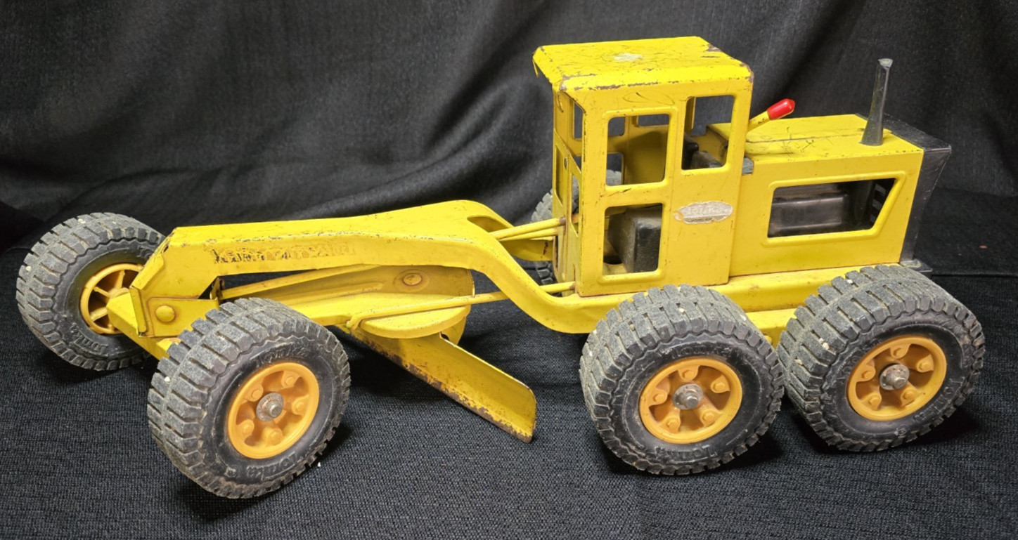 Vintage 1960s Tonka Motor Grader Pressed Steel Yellow USA Classic Display Piece