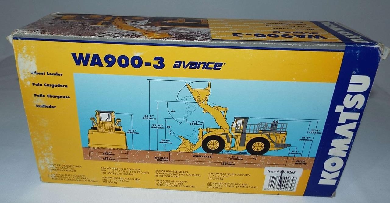 Joal Komatsu WA900-3 Wheel Loader 1/50 Diecast Metal in Box #265 Made in Spain