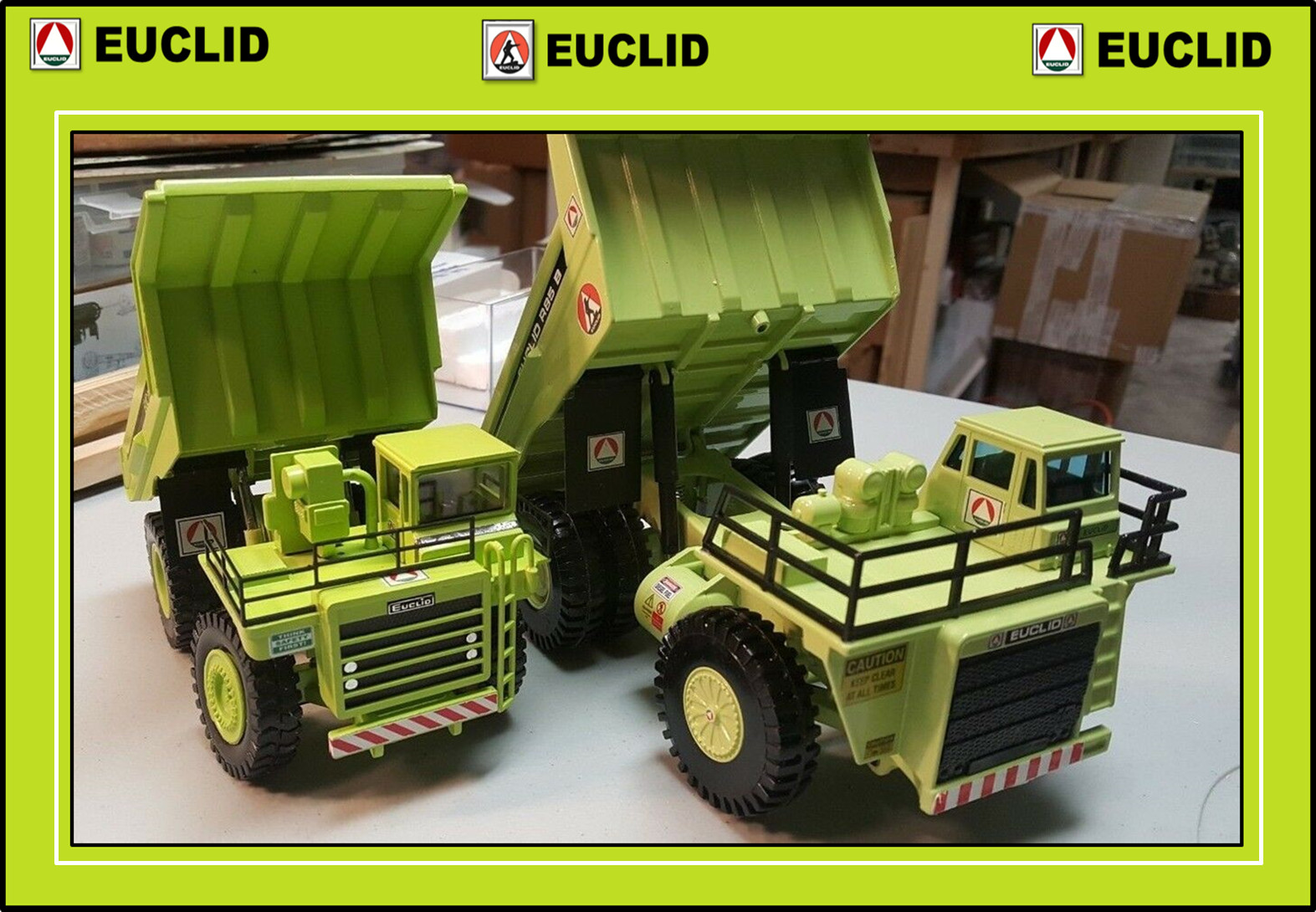 2 x 1/50 EUCLID Mining Dump Trucks – R-85B & R-35 FREE SHIPPING !!!