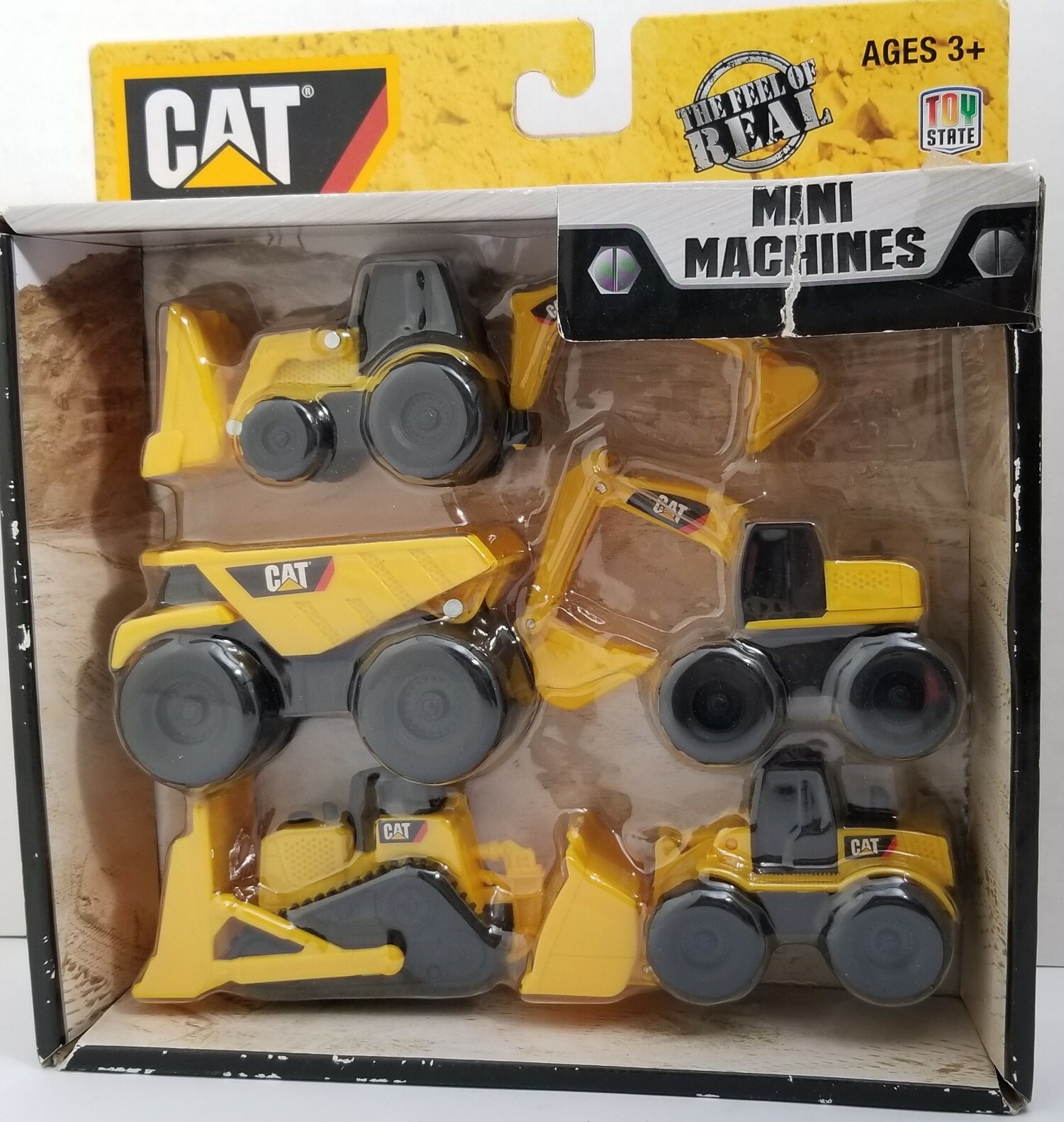 Toy State CAT Mini Machines 5 Pack Plastic Caterpillar Construction
