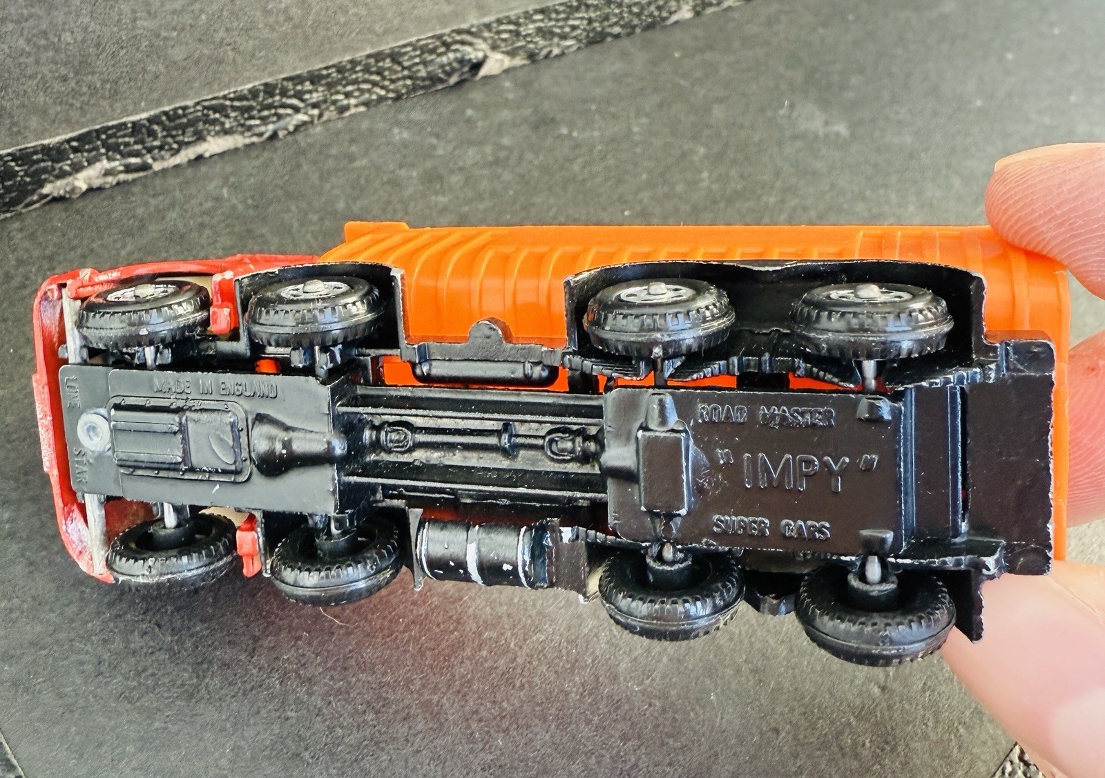 VINTAGE 1970s Lone Star Impy Super Cars No. 24 Foden Open Tilt Cab Rare Red 4” L