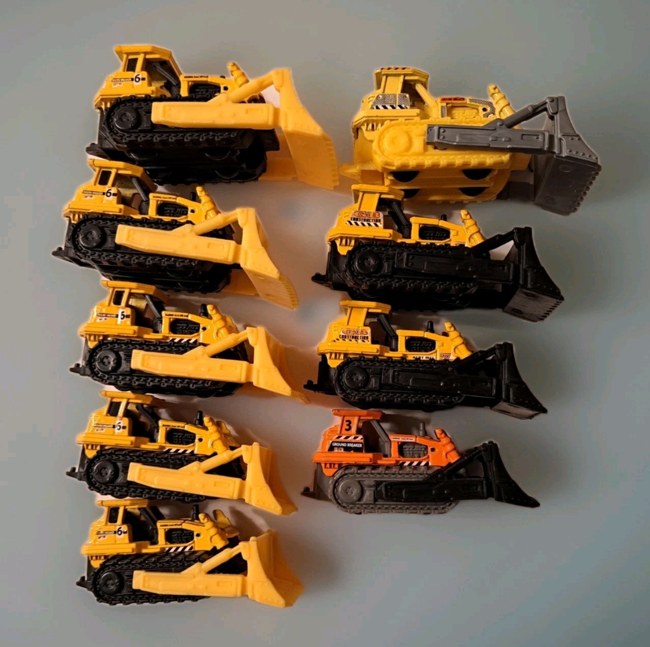 Lot 9x Matchbox Ground Breaker Tractor Plow Farm Construction 2006 925cb28