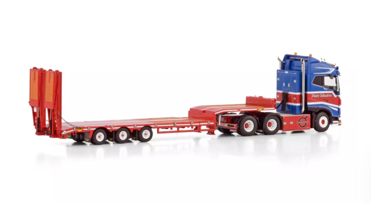 WSI 01-4123 PWT Volvo FH5 6X2 Low Loader Trailer Diecast Model 1/50 Scale Truck