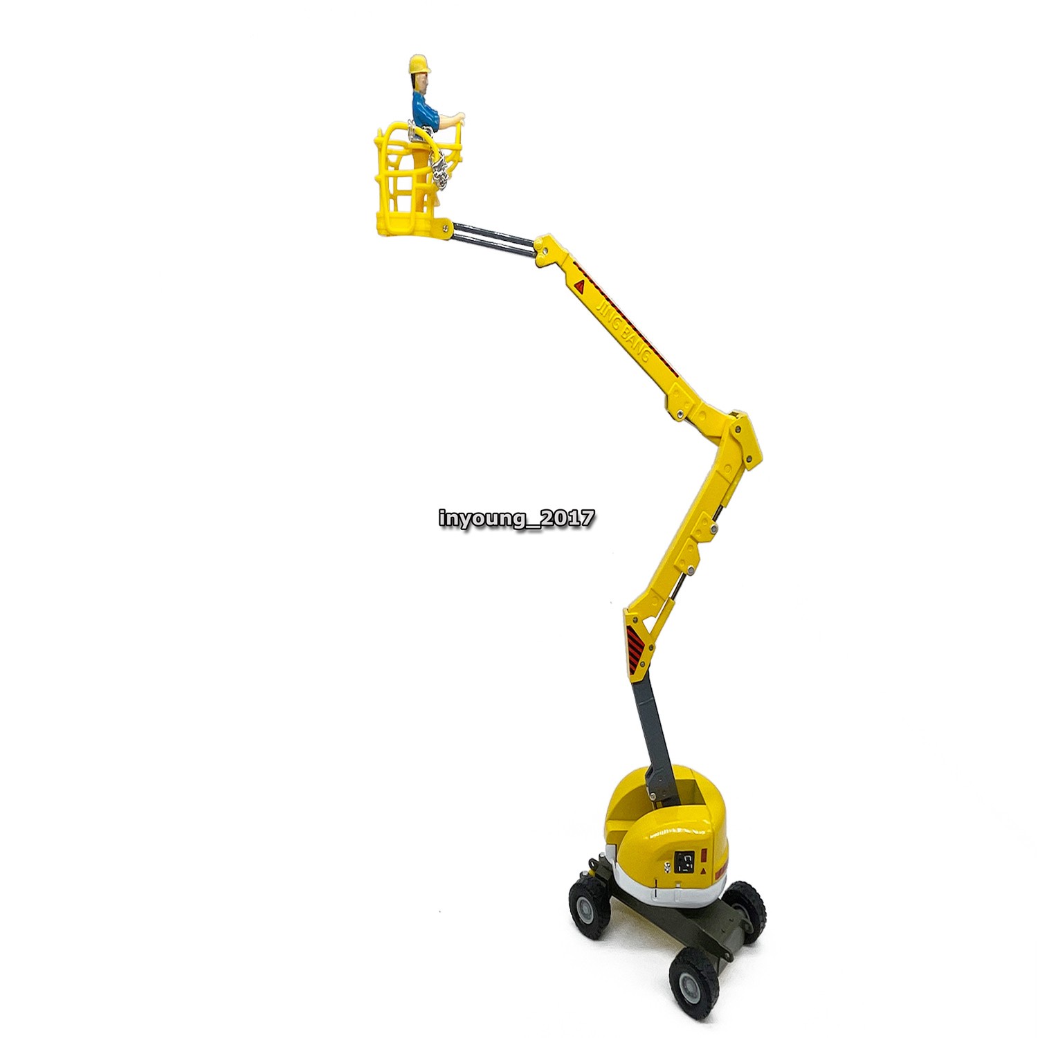 Aerial Work Platform Truck Construction Vehicle Model Diecast Boys Toys Yellow