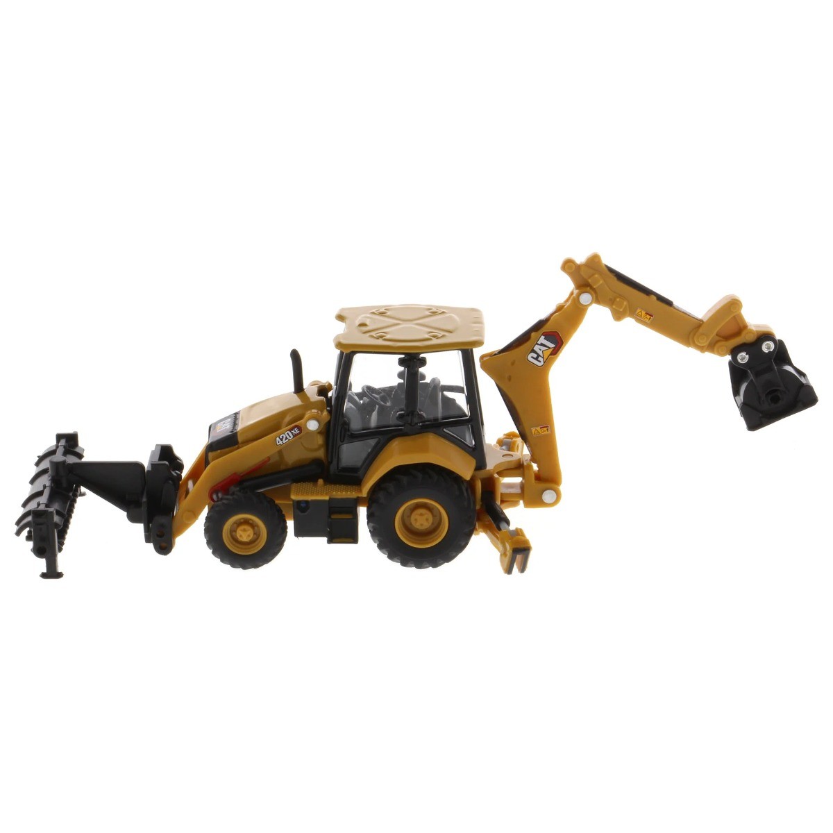 Diecast Masters 85765 Cat 420 XE Backhoe Loader & 4 Tools 1/64 Scale Model