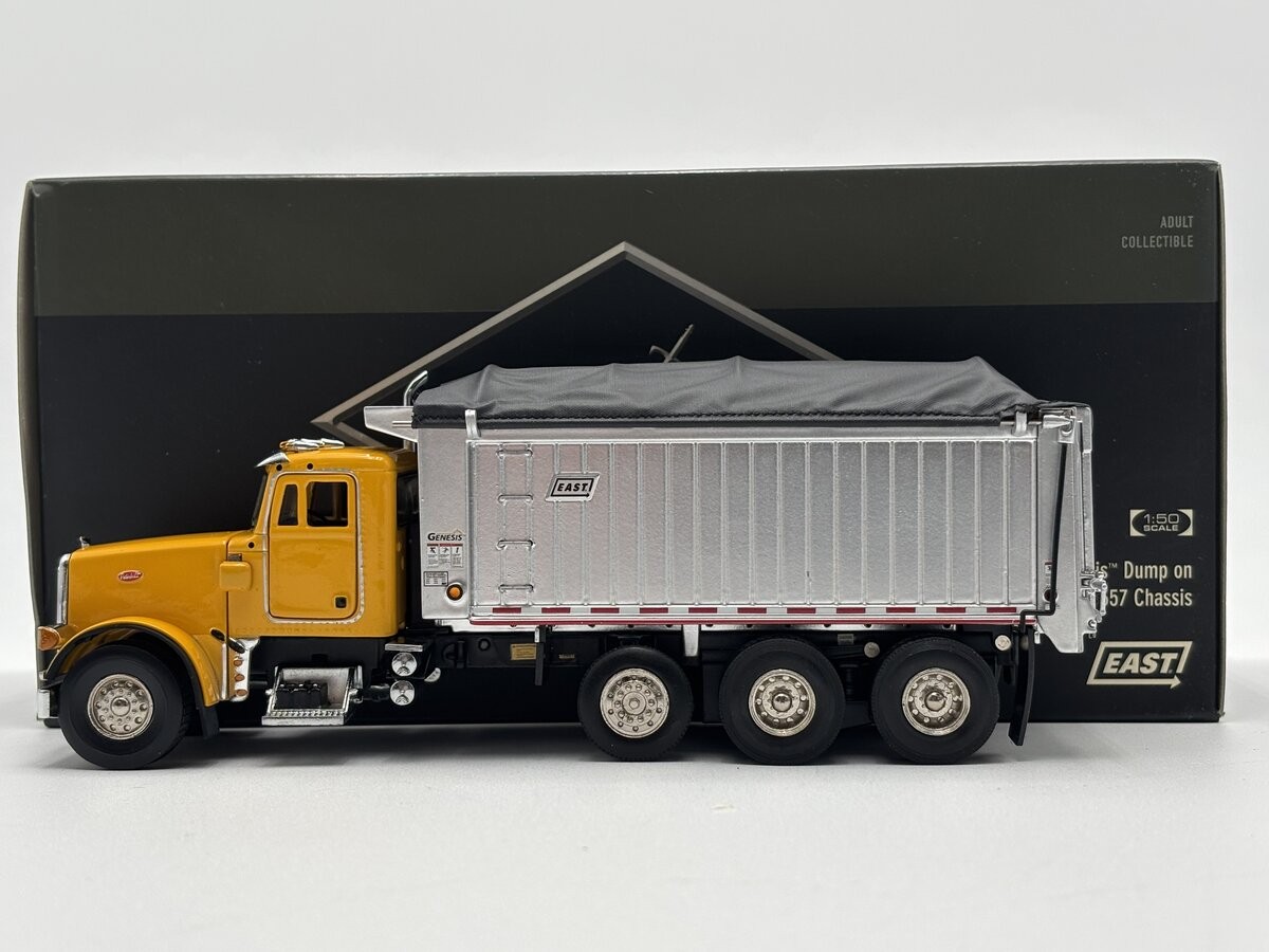 Sword Models SW2042-Y 1:50 Yellow Peterbilt 357 w/Rigid East Genesis Dump
