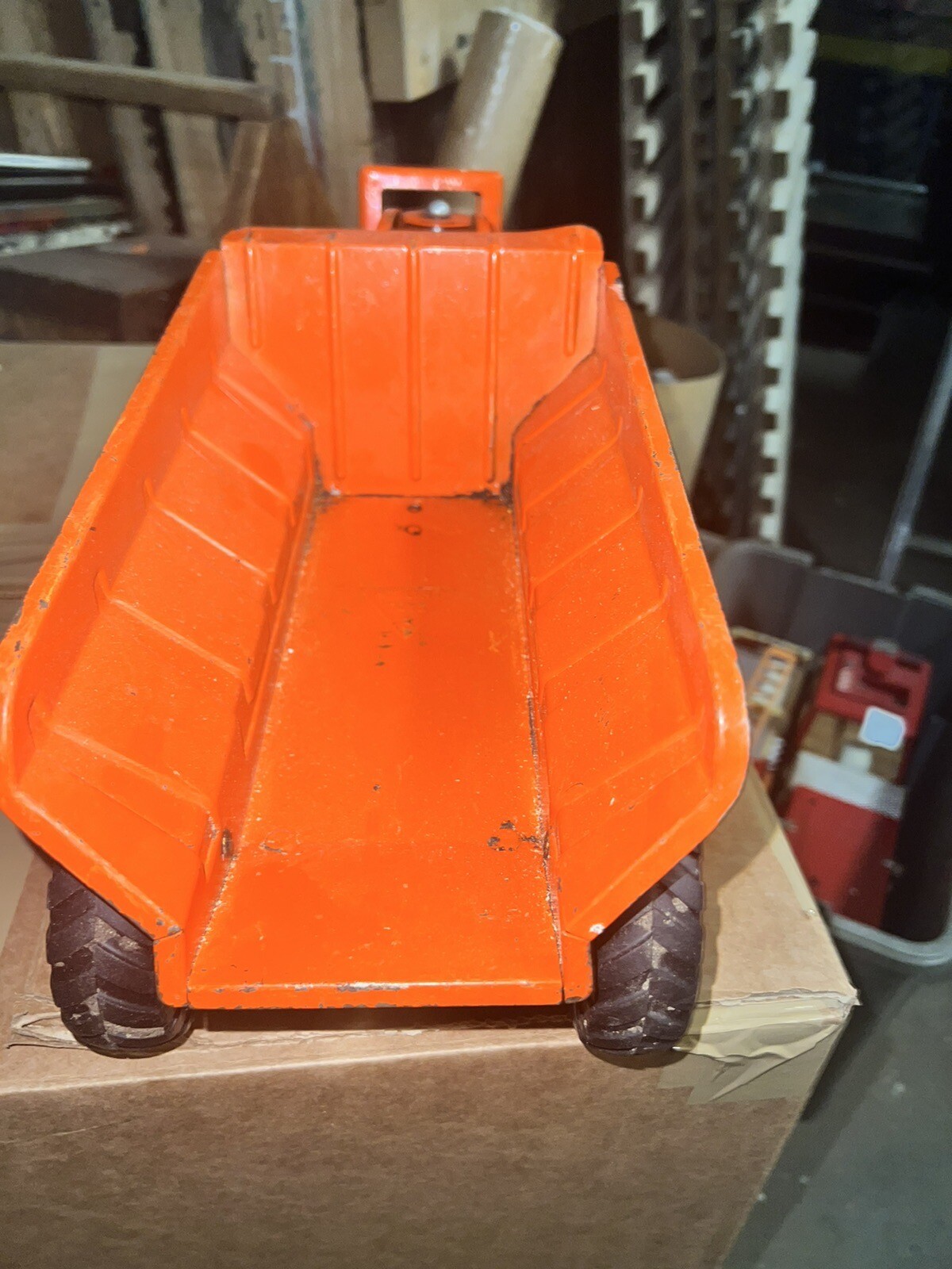 VINTAGE 1963 NYLINT 4600 HYDRAULIC dumper vehicle 23″ LONG original condition