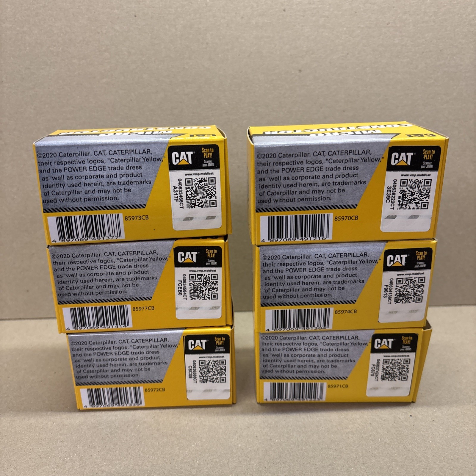 Diecast Masters 85980CB Set Caterpillar 6 Piece Micro Constructor Series