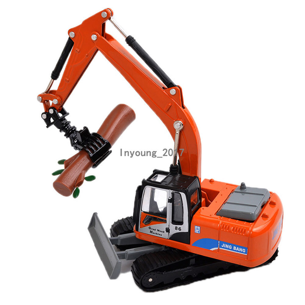 5.9″ Wood Grabber Machine Construction Vehicle Diecast Toys for Boys Kids Gifts