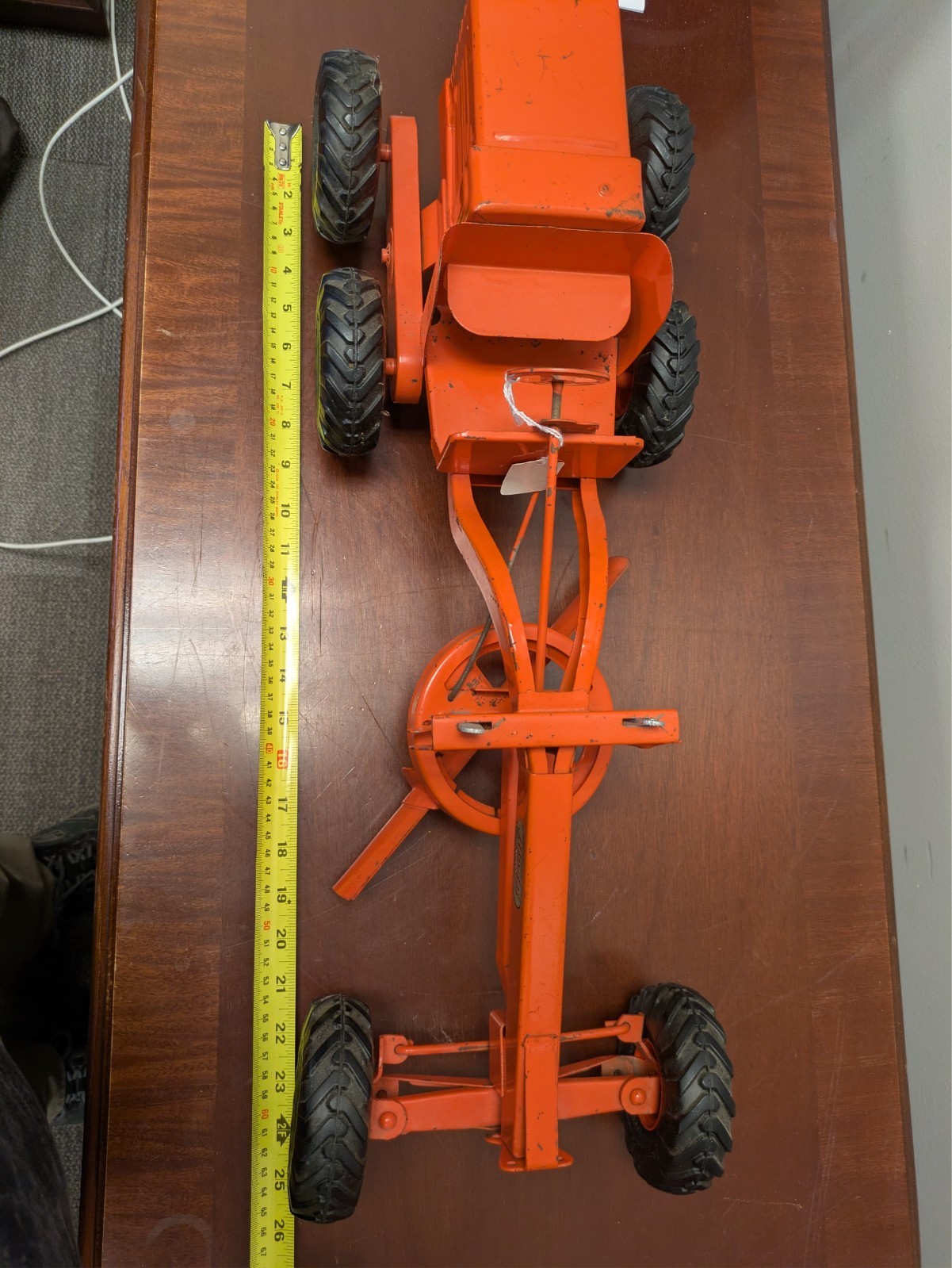Vintage Model Toys Adams Motor Grader Pressed Steel Toy Original w/ Decals