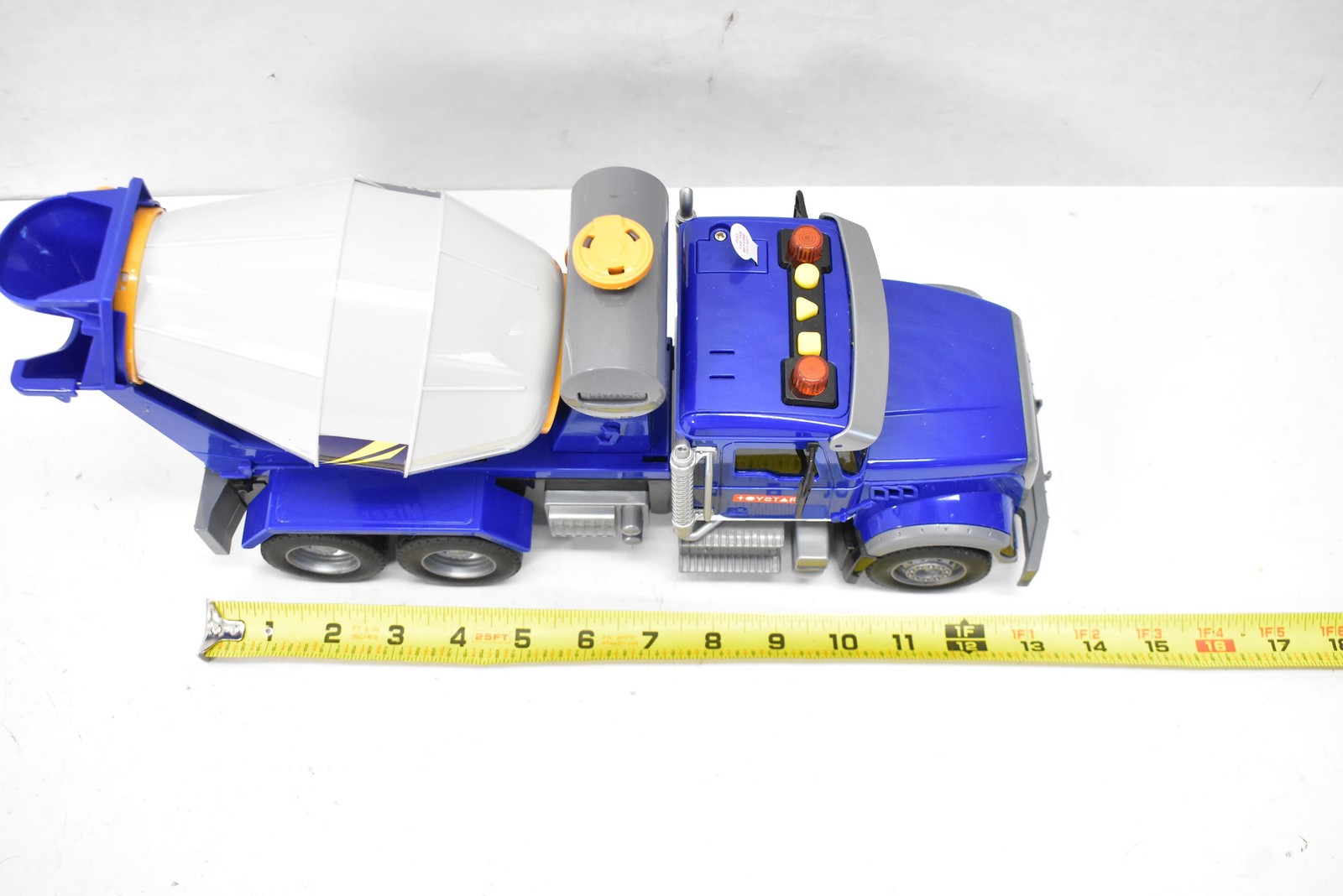 ToyStar Blue Cement Mixer Truck Toy Construction Vehicle Kids Battery Operated