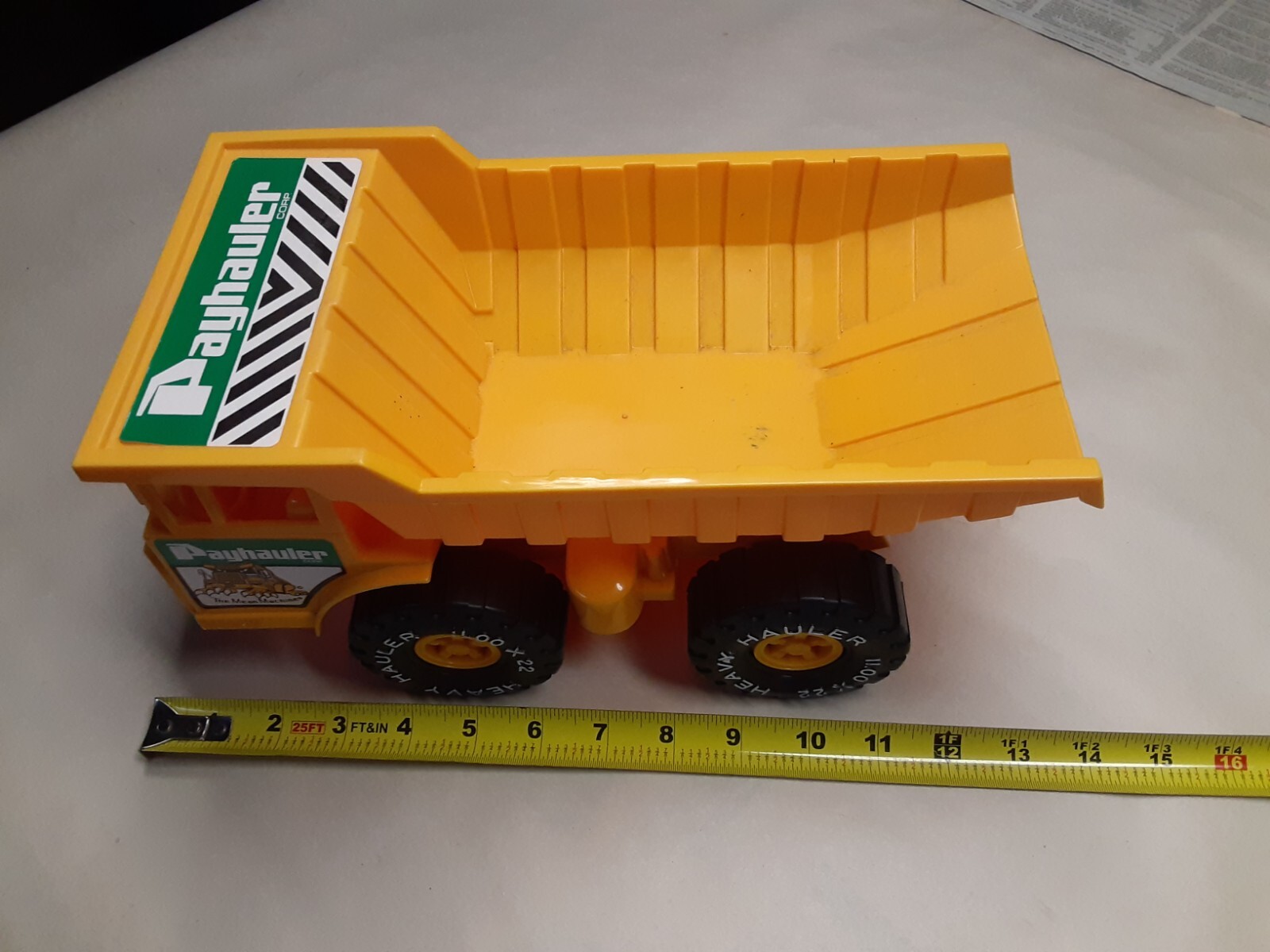 Vintage Processed Plastic toy dump truck number 1950