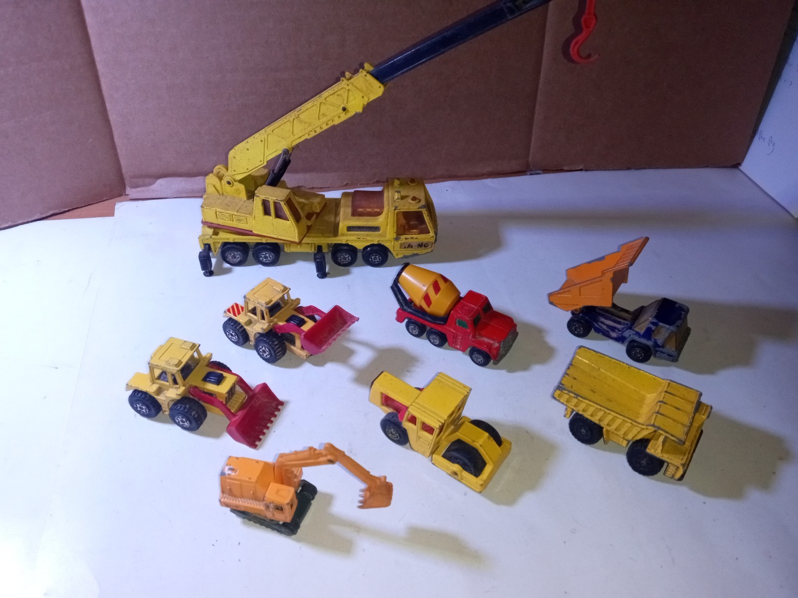 Lot of 8 Vintage Matchbox Super Kings Diecast Construction Vehicles