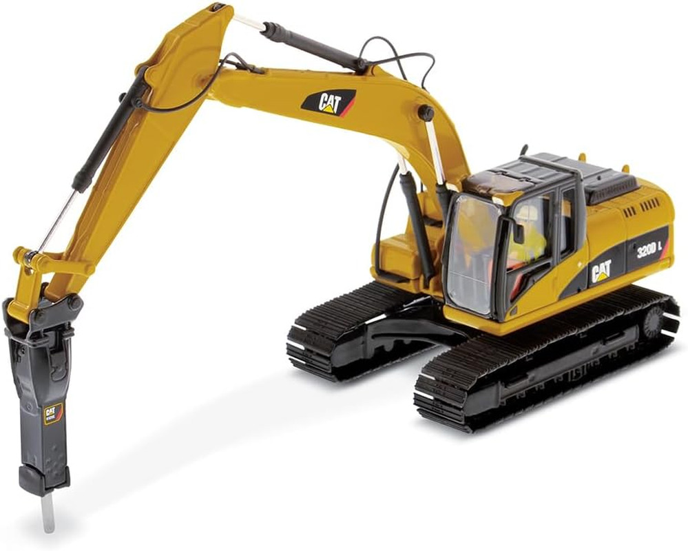 1:50 Scale Caterpillar 320DL Hydraulic Excavator & Impact Hammer, Core Classics