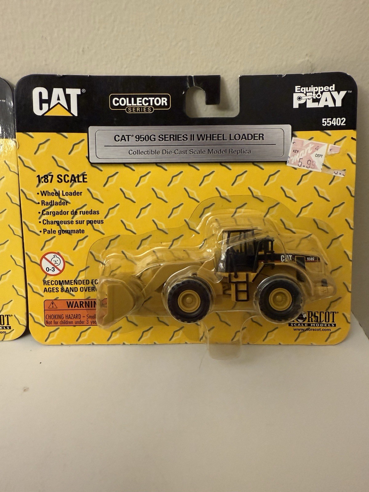 2 Norscot CAT D5M TRACK-TYPE TRACTOR & 950G Wheel Loader 1:87 Diecast 2005 NEW