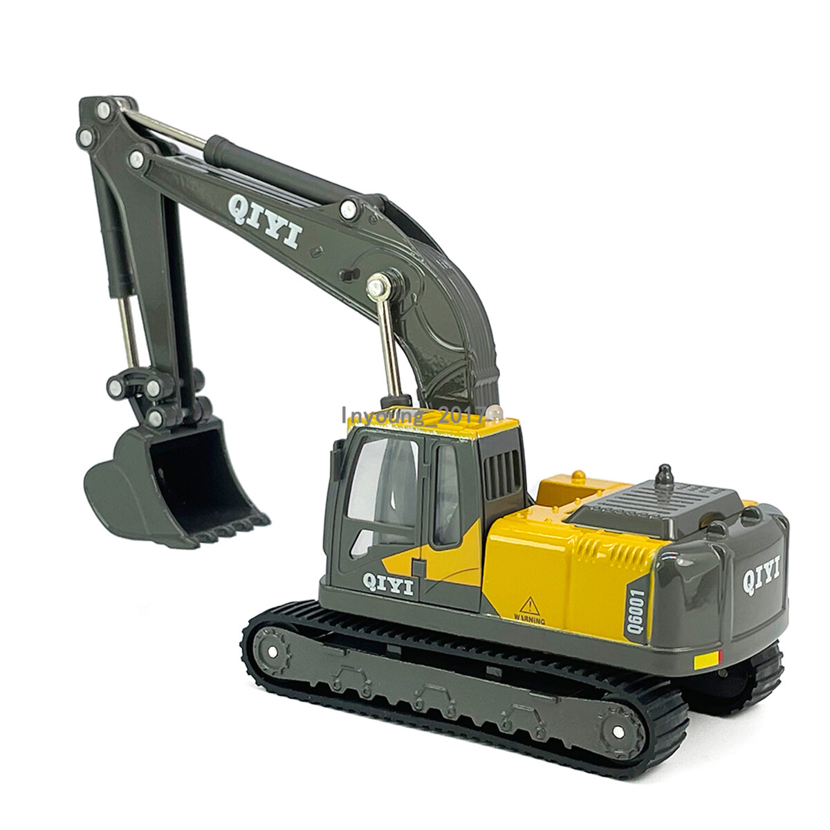Excavator Toy Model Metal Diecast Construction Toys Vehicle Light Sound Gray