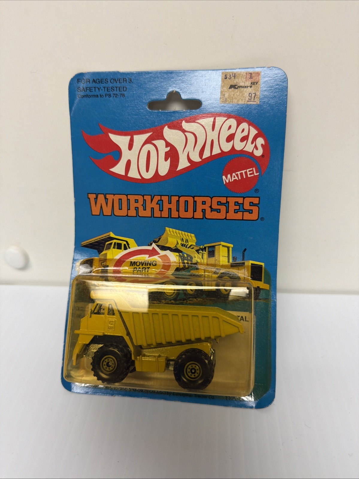 Hot Wheels Workhorses Caterpillar Dump Truck Diecast Yellow 1983 1171