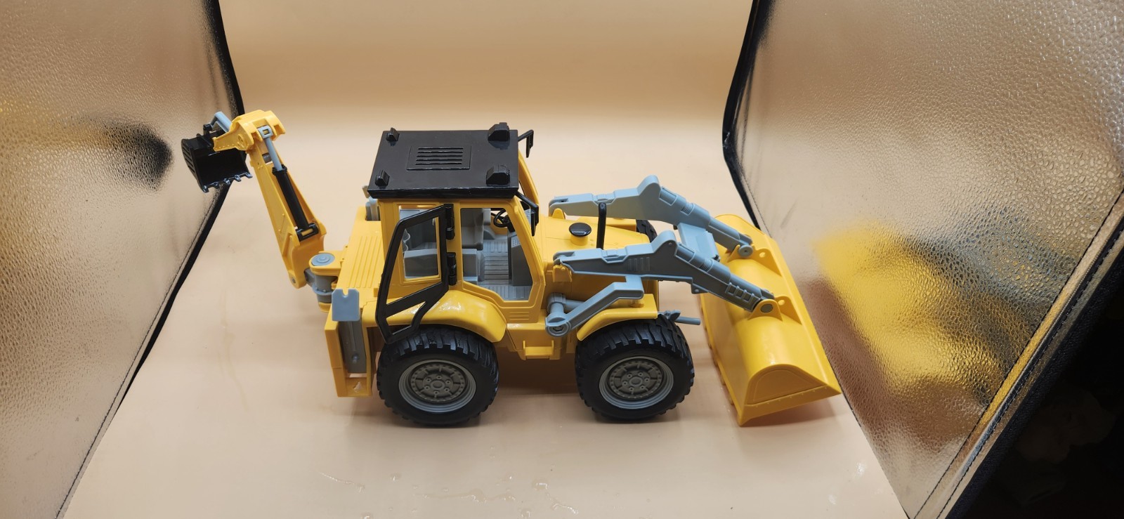DRIVEN by Battat Backhoe Loader Construction Toy Vehicle sounds and moving parts