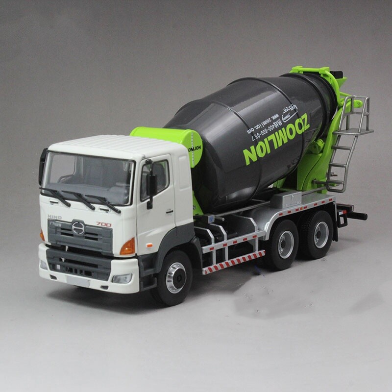 1:38 24CM ZOOMLION HINO700 10m³ Mixer Vehicle Diecast Truck Model Collection