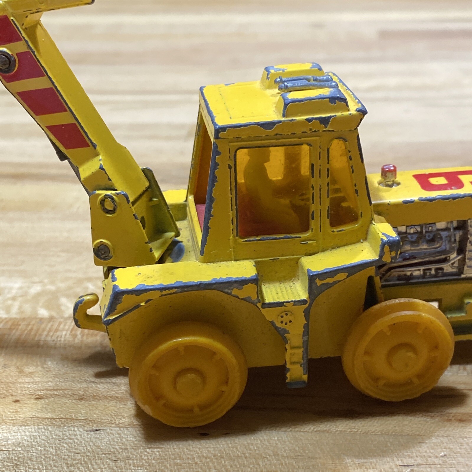 Vintage Matchbox Super Kings Construction Tractor Yellow Truck