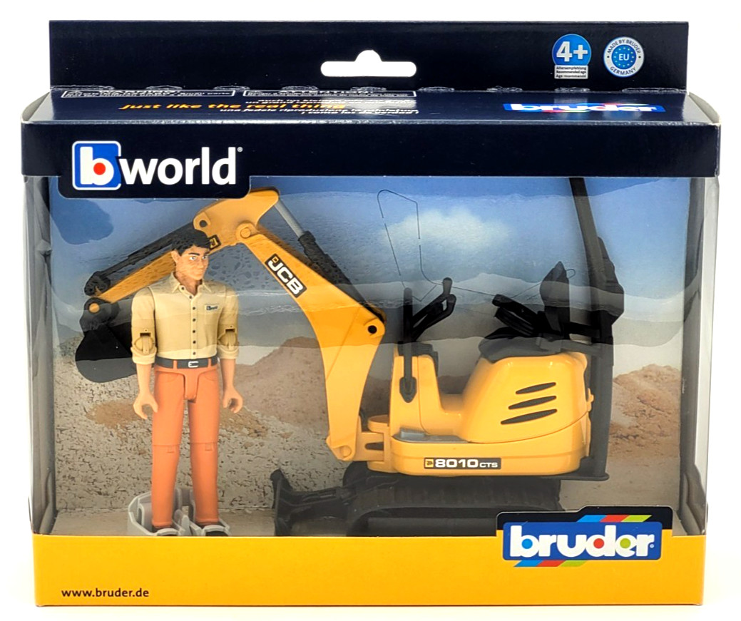 Bruder JCB Micro Excavator 8010 CTS and Man 1:16 Scale