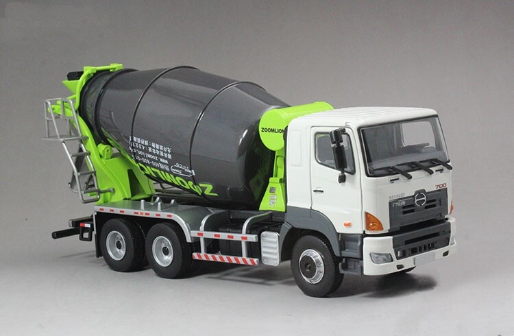 1:38 24CM ZOOMLION HINO700 10m³ Mixer Vehicle Diecast Truck Model Collection