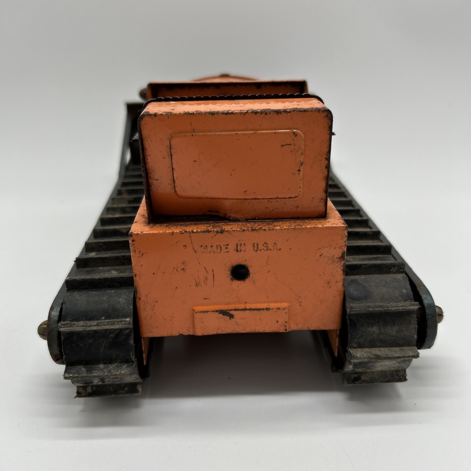 Vintage 1950s, Structo, Bulldozer, Orange Good Tracks ,Steel