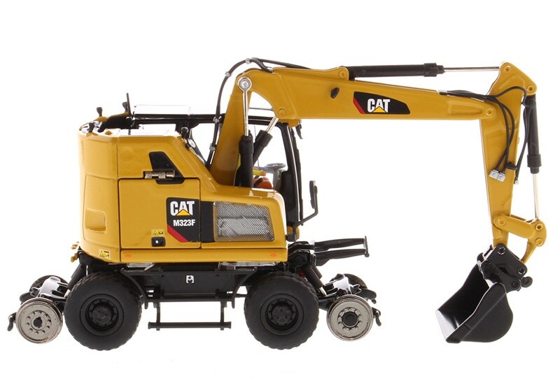 1:50 DM M323F Railroad Wheeled Excavator Construction Machine Diecast Model