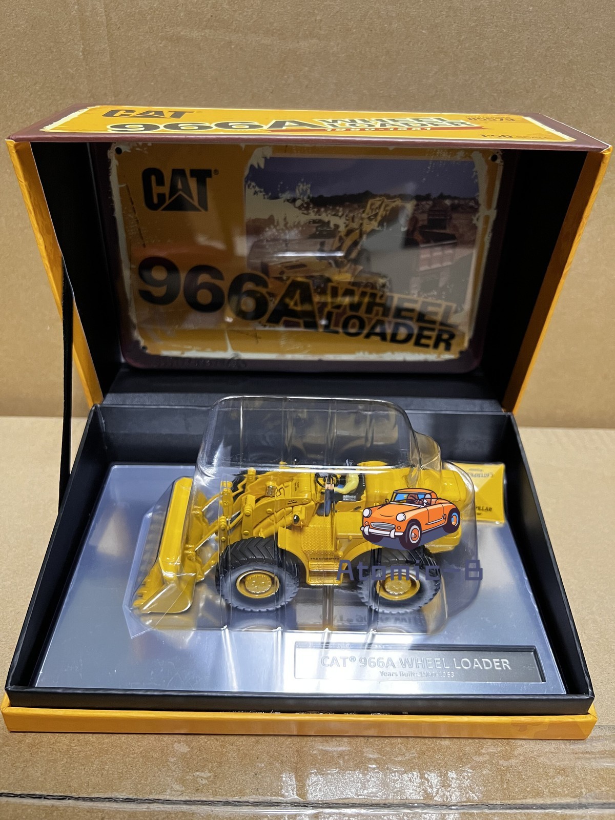 DM 1:50 CAT 966A Caterpillar Wheel Loader Alloy Forklift Vehicle Model 85579