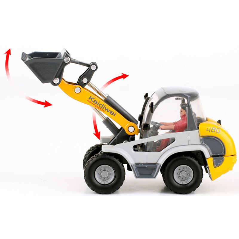 Diecast Compact Wheel Loader 1:50 Scale Construction Vehicle Model Collectible