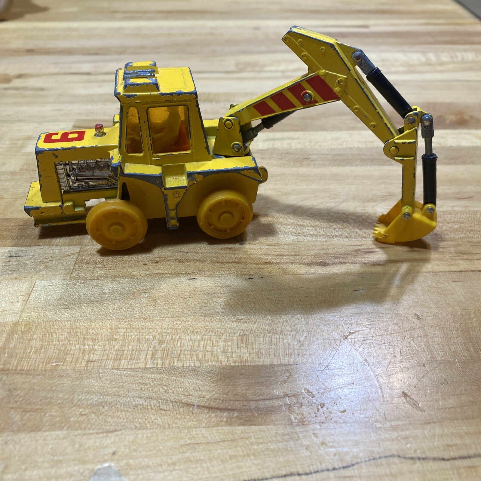 Vintage Matchbox Super Kings Construction Tractor Yellow Truck