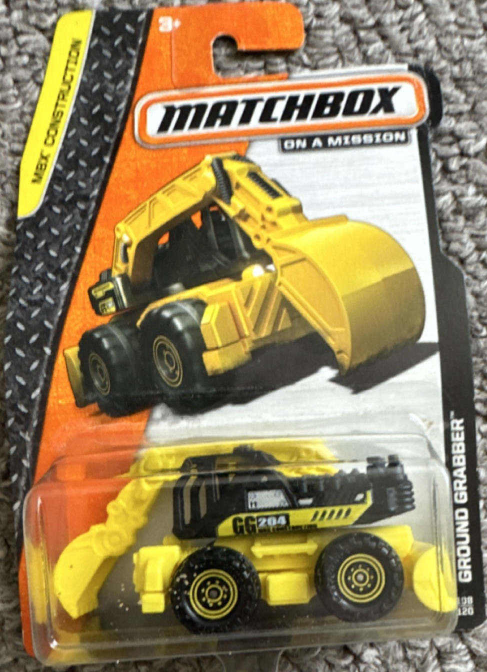 Matchbox Ground Grabber MBX Construction 1:64 Yellow Black Diecast Vehicle