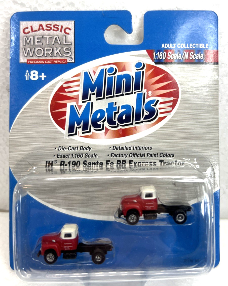 Classic Metal Works Mini N Scale #51119 IH R-190 Santa Fe RR Express Tractor NIP