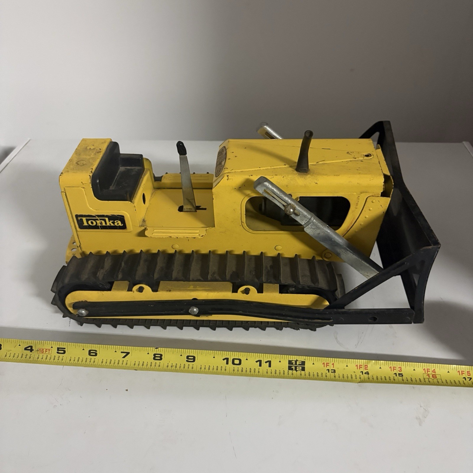 Vintage 1960s Mighty Tonka Dozer 3906 Mound Minn Pressed Steel Bulldozer Toy