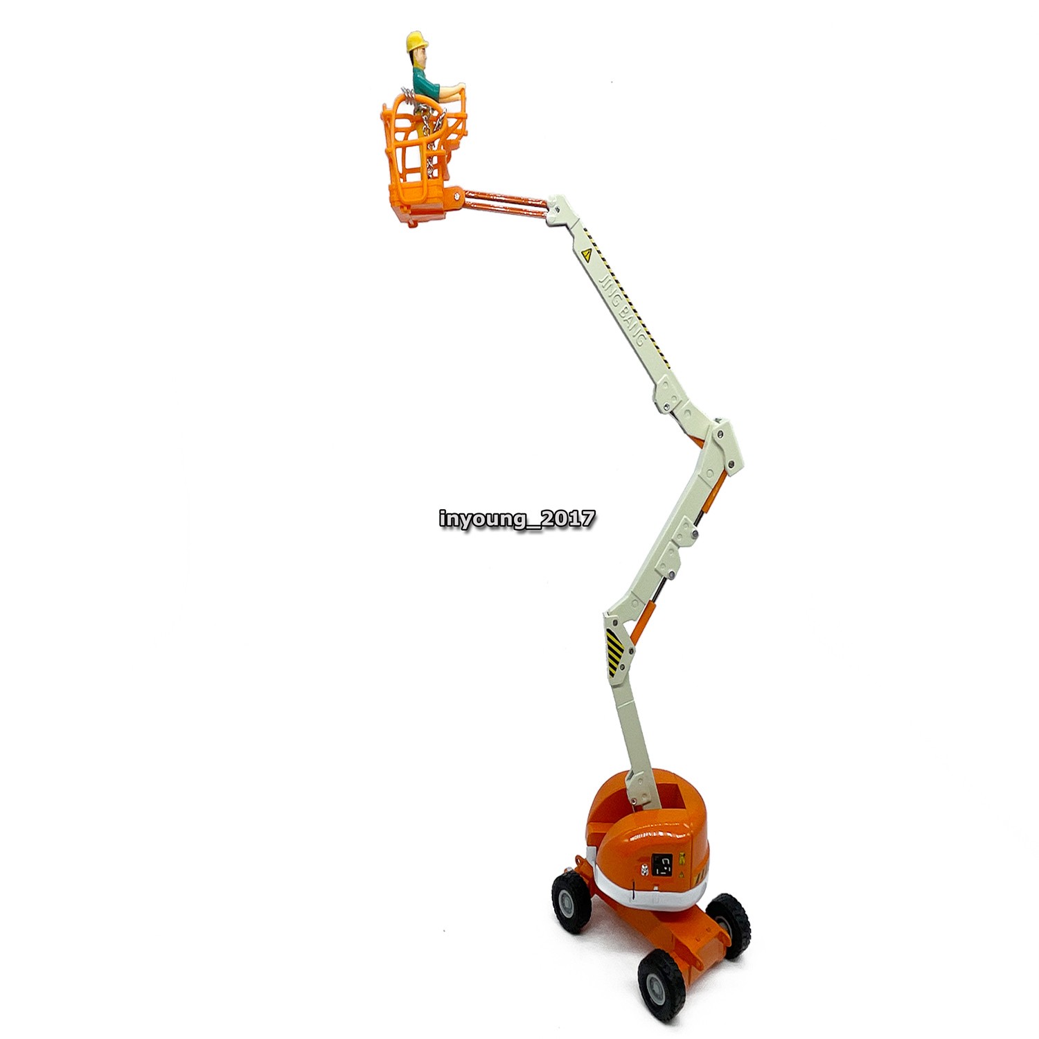 Aerial Work Platform Truck Construction Vehicle Model Diecast Boys Toys Orange