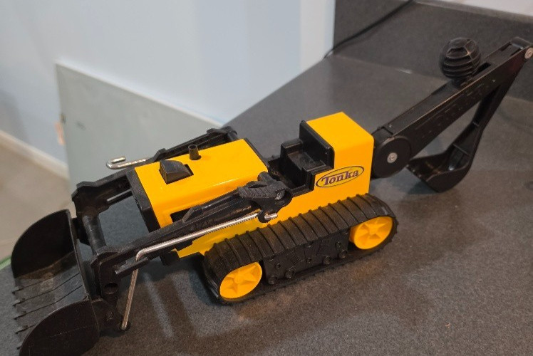 Vintage Tonka T-6 Track Front End Loader Backhoe Bulldozer Toy 24″ #810659