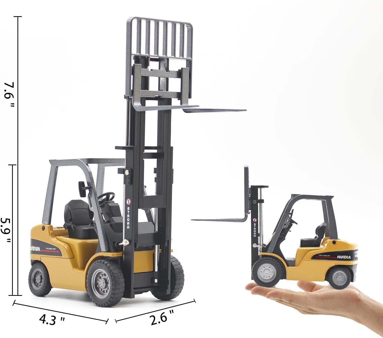 Die-Cast Forklift Truck Toys 1/50 Scale Manual Metal Engineering Vehicle Fork Tr