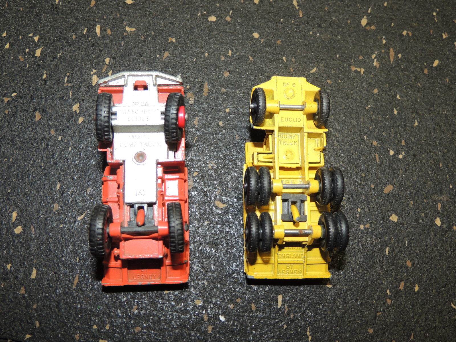 Vintage Matchbox Car Dump Trucks No 6 Euclid and 28 Mack