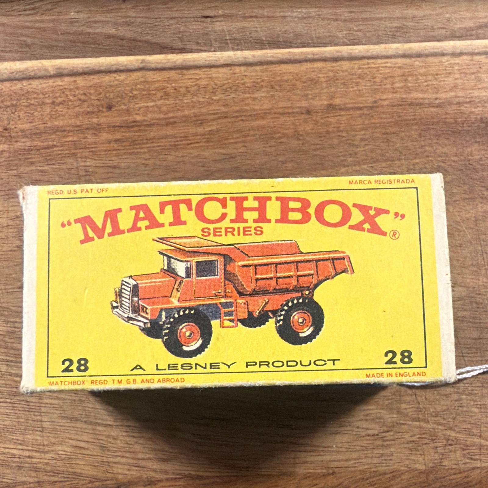Matchbox Series No. 28 Mack Dump Truck Orange Diecast 1:118 w/ Box – Mint